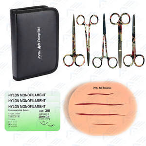 Para estudiantes de medicina incluye almohadilla de sutura instrumento esencial sutura entrenamiento instrumentos quirúrgicos Sutur Kit instrumentos médicos - Product Image 1