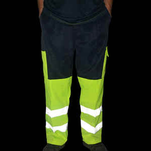 <b>Men's</b> Mid Waist Canvas Working <b>Trousers</b> Reflective Safety Pants with Embroidered <b>Patterns</b> - Product Image 6