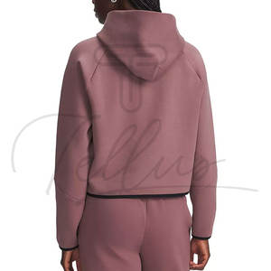 Sudadera con Capucha para Mujer, Cómoda para Uso en Exteriores, Transpirable, Ecológica, de Poliéster/Algodón, Corte Ajustado, MOQ Bajo, Alta Calidad - Product Image 4