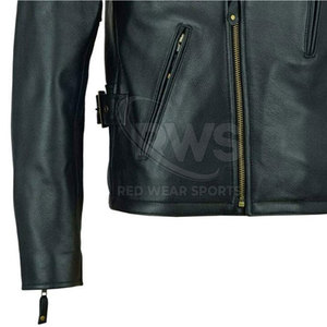 Veste en cuir de haute qualité Logo personnalisé Veste en cuir Vêtements à la mode Veste en cuir pour hommes - Product Image 5