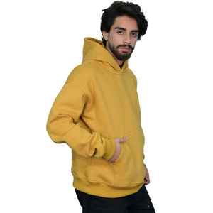Sudadera con Capucha Personalizada para Hombre, Corte Regular, Mezcla de Algodón y Poliéster, Color Mostaza, Impresión de Logotipo Personalizado, Servicio OEM Disponible - Product Image 3