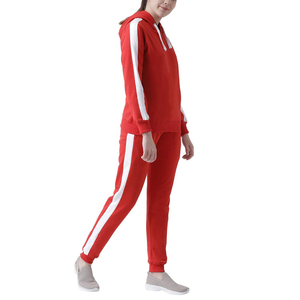 Chándal de Algodón 100% de Primera Calidad para Mujer con Sudadera con Cremallera y Pantalones Transpirables y Resistentes al Viento con Logotipo Personalizado - Product Image 3