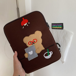 Funda de oso de dibujos animados para portátil, bolsa interior para tableta, 11, 13, 15 pulgadas, para <span class=keywords><strong>Mac</strong></span> Air, <span class=keywords><strong>Ipad</strong></span> Pro, funda para portátil para <span class=keywords><strong>IPad</strong></span> - Product Image 2