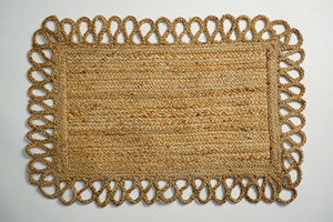 Trendy Reversible Jute Handwoven <b>Rug</b> <b>Rustic</b> Charm and Durability for Outdoor Oasis Machine Made - Product Image 3
