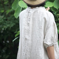 Robe tunique en lin de créateur pour femmes blanc Midi col bateau grande taille mode d'été motif solide teint uni en gros naturel