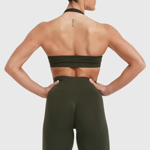 Latest Style Simple Square Neck High Support Breathable Washed Sports <b>Bra</b> Printed Fitness Yoga Training Wear for Women Wholesale - Product Image 5