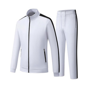 Ensemble de survêtement de jogging pour hommes, survêtement de haute qualité avec logo personnalisé, survêtement à col montant respirant et uni pour l'hiver, vente en gros en usine - Product Image 1