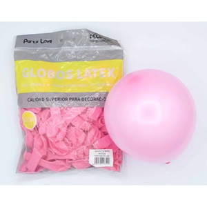 Palloncini in lattice Party Love 12 cm rosa, confezione da 100 pezzi, decorativi - Product Image 1
