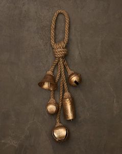 Golden Jingle Bell Christmas <b>Tree</b> Hanging Decoration Ornament with Hanging Rope Jingle Bells - Product Image 3