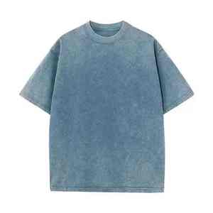 เสื้อยืดผู้ชายผ้าฝ้าย100% ฟอกกรดระบายอากาศได้ดีเสื้อเจอร์ซีย์ฤดูร้อนโอเวอร์ไซส์ออกแบบกราฟิกได้ตามต้องการ230 GSM ว่างเปล่า - Product Image 5