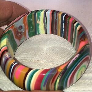 MADE Bijoux Résine Acrylique Bracelet Bracelet Exagéré Éblouissant Multicolore Large Irrégulier Carré Acrylique Bracelets Femmes - Product Image 3