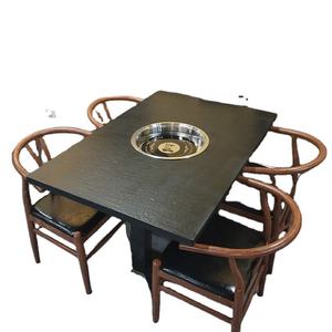 Barbacoa coreana, piedra de fuego, mesa de parrilla de barbacoa coreana sin humo, mesa <span class=keywords><strong>Yakiniku</strong></span>