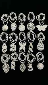 Elegante colección de collares tallados a mano de hueso Vintage, arte único en cada pieza, cadenas de cuentas para bodas y fiestas - Product Image 2