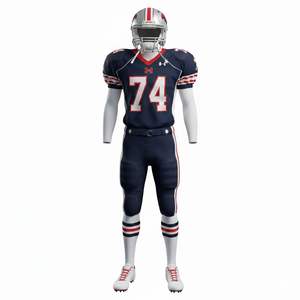 Uniforme de football américain entièrement personnalisé, maillot, pantalon rembourré, short, 100% polyester, séchage rapide, respirant, marquage d'équipe, numéros - Product Image 5