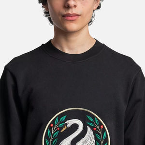 Marque distributeur Sweat-shirt brodé surdimensionné pour homme Nouveau design avec motif solide Coupe ample pour l'hiver-Prix bon marché disponible! - Product Image 3