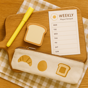 LABON Cozy Breakfast Family Weekly Planner con cubierta de tela de tapa dura Iconos de comida lindos para la gestión de comidas y horarios del hogar - Product Image 6