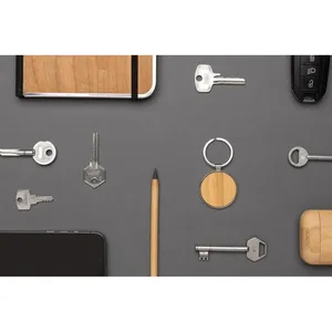 Portachiavi e Moschettoni Promozionali Sostenibili in Bambù Rotondo RCS - Product Image 2