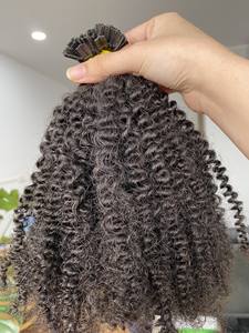 Cabello humano rizado Afro para mujeres negras, cabello rizado Afro, ondulado profundo, rizado profundo, venta al por mayor - Product Image 2