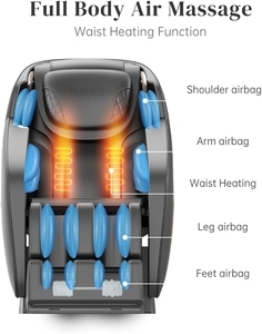 Fauteuil de massage avec commande vocale intelligente, pétrissage des pieds, réflexologie palmaire, chaleur apaisante, techniques de massage - Product Image 5