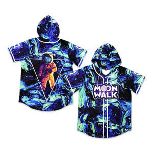 Camisetas de béisbol unisex juveniles de secado rápido y transpirables con logotipo personalizado, ropa deportiva con patrón en blanco, conjunto de sublimación - Product Image 6