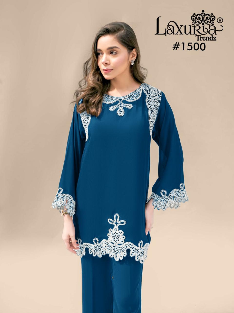 Premium Quality Navy Blue Embroidered Pakistani Suit with White Lace  Detailing Stylish Festive & Party Wear Outfit| Alibaba.com