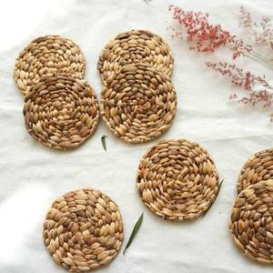 Sous-verres en jacinthe d'eau tressée pour table à manger, prix fournisseur, excellente qualité, sous-verres pour boissons - Product Image 4