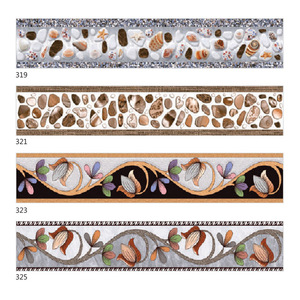 Vàng & Bạc Emboss biên giới gạch 100x600mm tường và sàn biên giới gạch trang trí nhà gạch men - Product Image 4