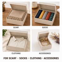2023 personnalisé vêtements chaussettes écharpe emballage boîte-cadeau meilleure vente nouveau Design boîtes en papier gaufrage accessoires de mode accessoire