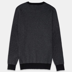 Suéter personalizable de manga larga con cuello redondo de algodón 100% de alta calidad transpirable antiarrugas antiencogimiento gris negro para invierno - Product Image 4