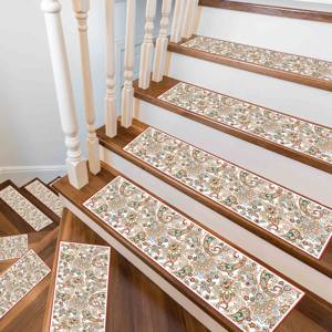 Alfombra Estampada: Alfombra para Escaleras, Alfombras con Diseño de Flores, Alfombras Boho, Alfombra con Diseño Kilim, Goblen - Product Image 4