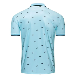 เสื้อยืดผู้ชายผ้าฝ้ายถักเนื้อแน่น แขนสั้น แห้งเร็ว ระบายอากาศดี สไตล์ลำลอง สีและโลโก้สั่งทำได้ - Product Image 4