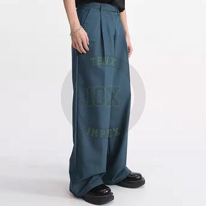 Pantalon baggy pour hommes jambe large coupe décontractée pour streetwear décontracté ou salon - Product Image 4