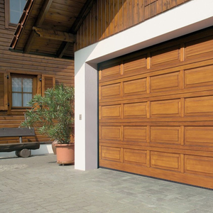 Porte de garage sectionnelle de luxe <span class=keywords><strong>Hormann</strong></span>, porte automatique en acier à panneaux affleurants, résistante aux intempéries, avec télécommande - Product Image 3