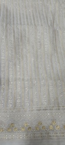 La tela de Georgette de viscosa bordada más vendida, teñible, perfecta para ropa de fiesta y atuendo étnico disponible al mejor precio - Product Image 2