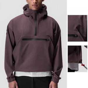 Ropa deportiva de algodón 100% para hombre, Sudadera con capucha impermeable para correr, cremallera para gimnasio, Fitness, deportes, Jersey informal, sudadera para invierno - Product Image 2