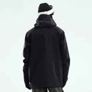 Veste coupe-vent pour homme sur mesure OEM, à capuche avec poche avant, tissu en toile pour l'extérieur, imperméable et résistante à la neige, pour le ski - Product Image 3