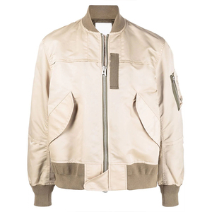 Veste bomber en satin personnalisée avec logo sur le devant, respirante, à séchage rapide, de haute qualité, pour hommes, vente en gros OEM - Product Image 5