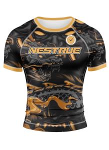 Vente en gros Nouveau OEM Grappling MMA jiu jitsu kimono Rash Guard Full Print Custom Made Rash Guard manches courtes pour hommes Bjj - Product Image 2