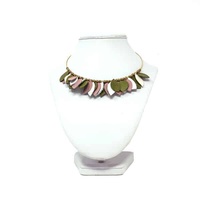 Colliers ras du cou en laiton style bohème multicolores avec perles d'imitation et motifs floraux pour femmes, parfaits pour les fêtes et le quotidien