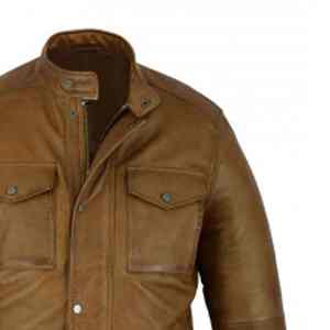 Premium personnaliser Offre Spéciale hiver à la mode élégant Design Unique coupe-vent de haute qualité réel 100% véritable veste en cuir pour hommes - Product Image 5