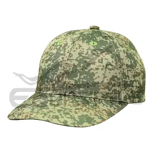 Green Hunting Hats For Men Women Custom Design Digital Woodland Camouflage Pixelated Pattern 6 Panel Customized Baseball Caps