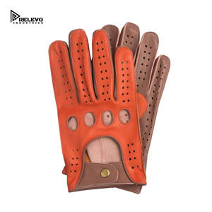 Premium leather <b>motorcycle</b> racing gloves with touchscreen support breathable comfort and strong <b>grip</b> stylish riding - Product Image 4