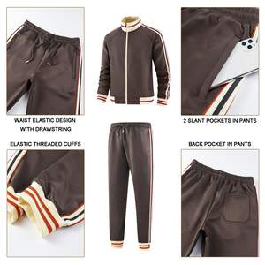 Survêtement de gymnastique d'entraînement de haute qualité Conception sur mesure deux survêtements de gymnastique de jogging pour hommes de 2 pièces - Product Image 5