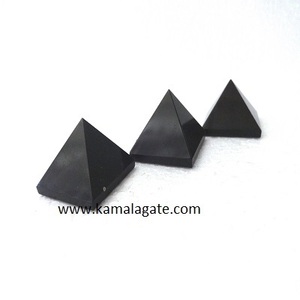 Pirámides de ágata de tamaño pequeño al por mayor tallas de turmalina negra semipreciosas Reiki Feng Shui piedras preciosas artesanías - Product Image 3