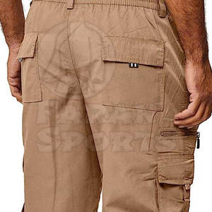 Pantalones Cargo de moda para hombre, pantalones casuales cómodos de alta calidad ajustados con patrón recto, lavado oscuro ligero - Product Image 6