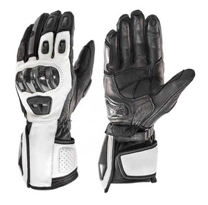 Gants de moto à doigts entiers pour hommes avec écran tactile Gants de course en cuir respirants pour l'hiver pour les motos - Product Image 1