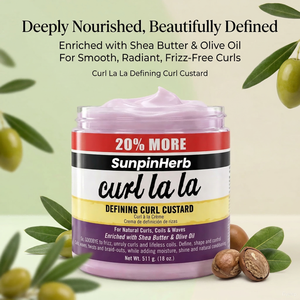 Gel hydratant pour boucles pour cheveux naturels, crème anti-frisottis définissant les boucles pour cheveux afro, tenue forte sans résidus, coiffant - Product Image 2