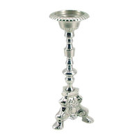 Nouveau design de bougeoir en métal pour les mariages en plein air et de noël décoratif de haute qualité plaqué argent forme ronde pour les hôtels