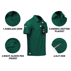 Chemises polo à manches courtes pour hommes, vente chaude, 100% coton, broderie personnalisée en gros, vêtements de golf pour homme, polo t-shirt - Product Image 5