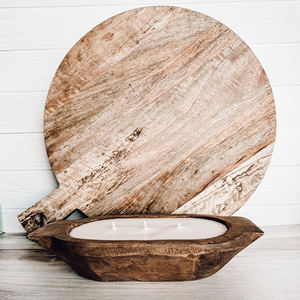 ชามไม้ทรงรี ทำจากไม้กระถินเทศ งานตกแต่ง ชามไม้กระถินเทศขนาดกลาง ผลิตในเวียดนาม - Product Image 5